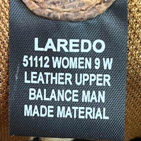 LAREDO Mens Rust Breakout Leather Cowboy Western Boots Size 9 - Picture 15 of 15